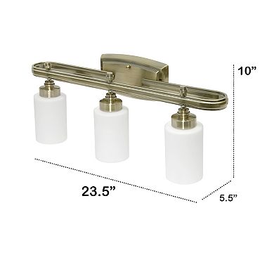 Lalia Home Essentix Contemporary 3-Light Vanity Wall-Mounted Light Fixture