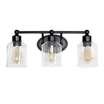 Lalia Home Studio Loft Modern 3-Light Seeded Glass Vanity Wall-Mounted Light Fixture