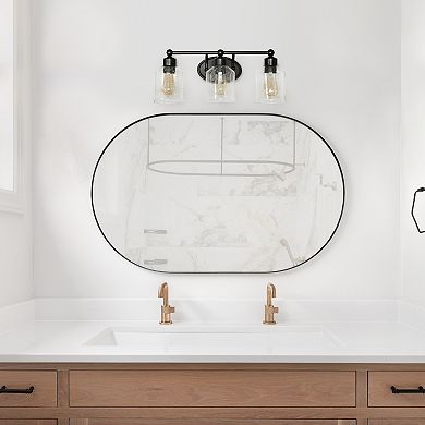 Lalia Home Studio Loft Modern 3-Light Seeded Glass Vanity Wall-Mounted Light Fixture