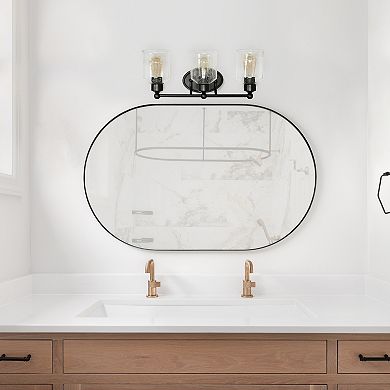 Lalia Home Studio Loft Modern 3-Light Seeded Glass Vanity Wall-Mounted Light Fixture