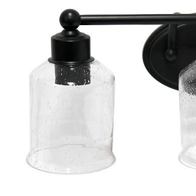 Lalia Home Studio Loft Modern 3-Light Seeded Glass Vanity Wall-Mounted Light Fixture