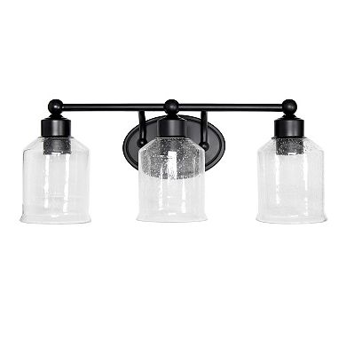 Lalia Home Studio Loft Modern 3-Light Seeded Glass Vanity Wall-Mounted Light Fixture