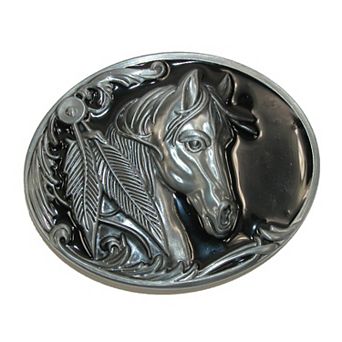Ctm Women's Horse Belt Buckle