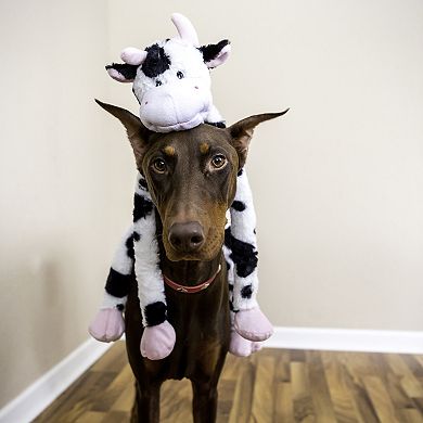 Multipet Swingin' Slevin Cow Plush Dog Toy