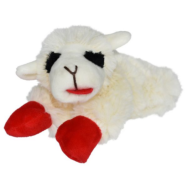 Multipet Lamb Chop Plush Dog Toy - Cream (SMALL)