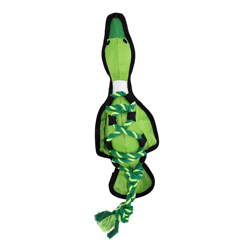 UPC 784369434385 product image for Multipet Cross Rope Duck Green Nylon Dog Toy | upcitemdb.com