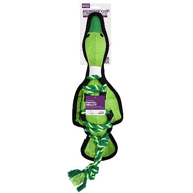 Multipet Cross Rope Duck Green Nylon Dog Toy