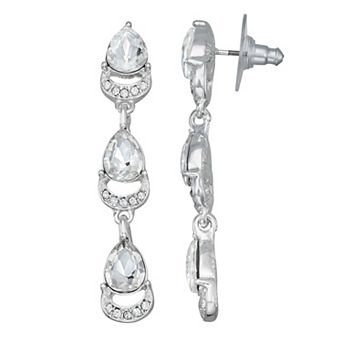 You're Invited Silver Tone Linear Pendant Necklace