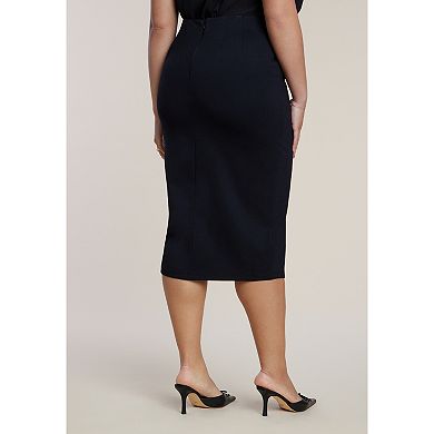 Eloquii Women's Plus Size Knit Column Skirt