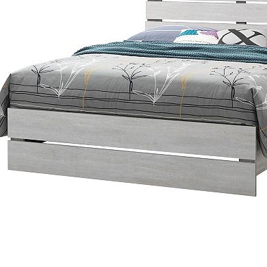 Eastern King Bed With Panel Headboard And Footboard, White