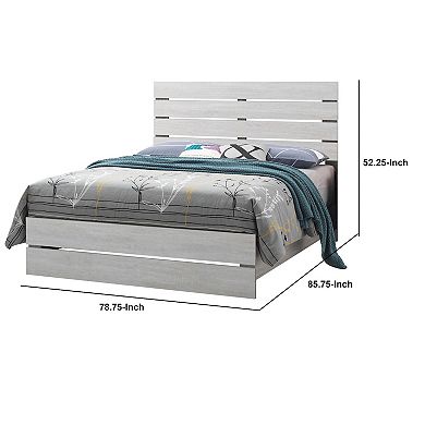 Eastern King Bed With Panel Headboard And Footboard, White