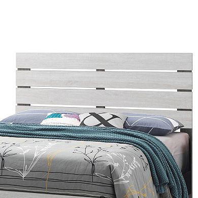 Eastern King Bed With Panel Headboard And Footboard, White