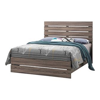 Eastern King Bed With Panel Headboard And Footboard, White