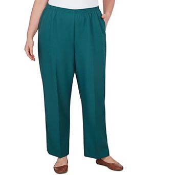 Plus Size Short Alfred Dunner Classic Elastic Midrise Pants