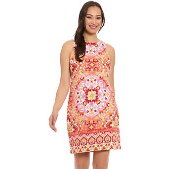 Women's London Times Sleeveless Shift Mini Dress