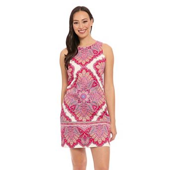 Women's London Times Sleeveless Shift Mini Dress