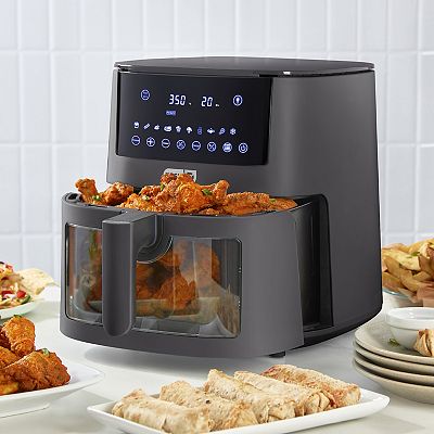 Dash 7 Qt. Clear View Digital Air Fryer Cream