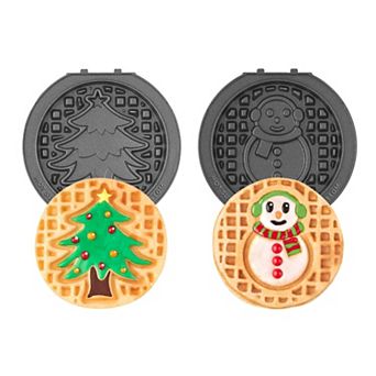 Dash Multi Maker Mini Maker 2 pc Plate Set - Tree & Snowman