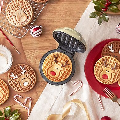 Dash Reindeer Mini Waffle Maker