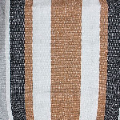 73" Black and Brown Striped Double Brazilian Hammock