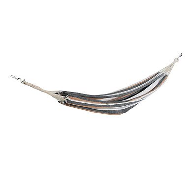 73" Black and Brown Striped Double Brazilian Hammock