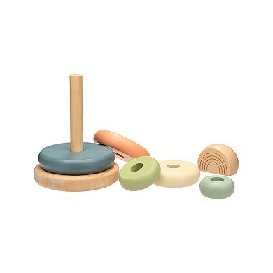 Pearhead Rainbow Wooden Stacking Toy