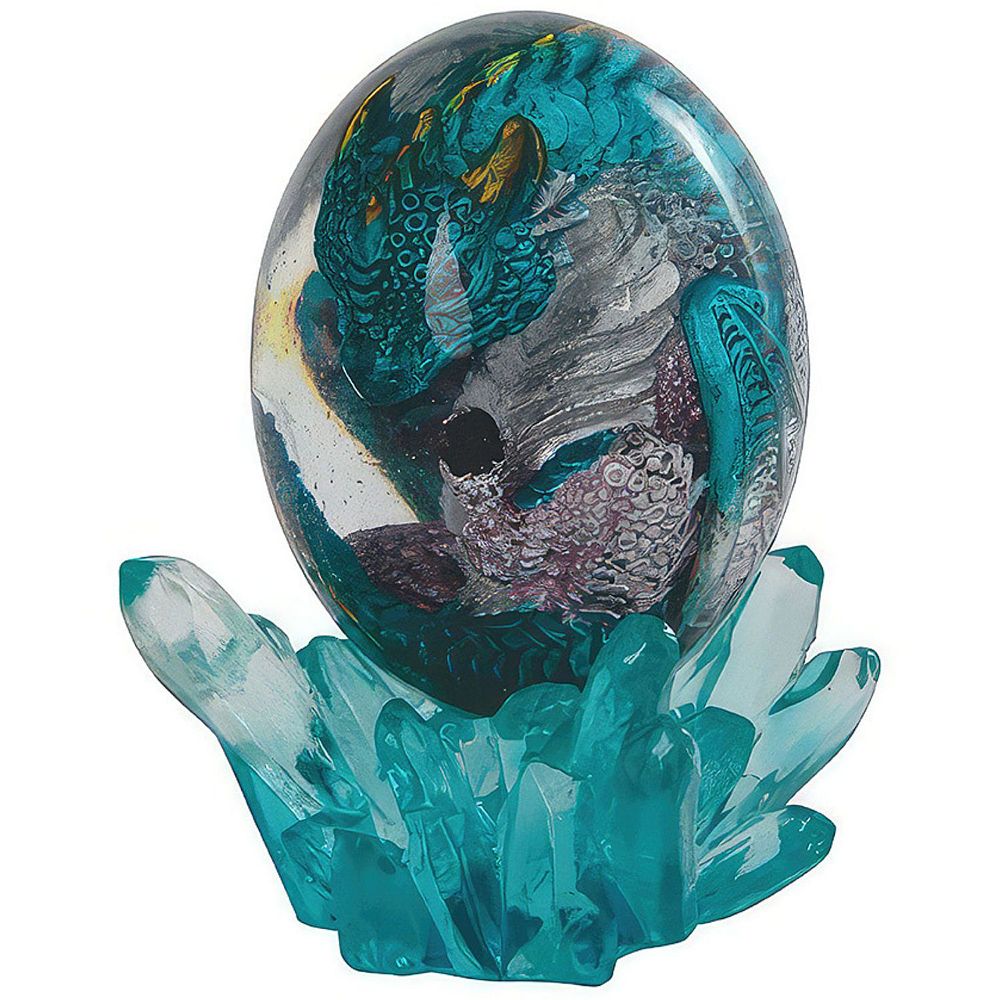Fc Design 5"h Blue Dragon in Acrylic Egg with Faux Crystal Figurine ...