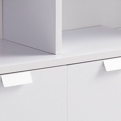 Jett 47 Inch TV Media Entertainment Console, 2 Drawers, 2 Shelves, White