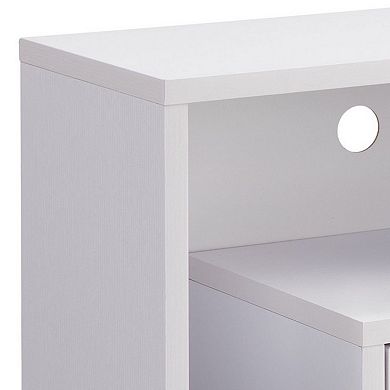 Jett 47 Inch TV Media Entertainment Console, 2 Drawers, 2 Shelves, White