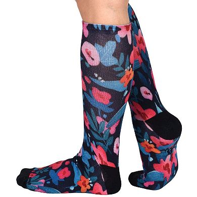 Flower Patch Pattern Coolmax Socks, Nature Collection For Men Knee High Socks