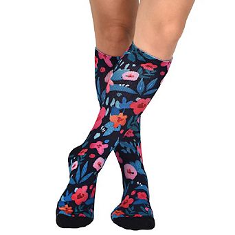 Flower Patch Pattern Coolmax Socks, Nature Collection For Men Knee High Socks