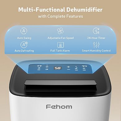 Fehom 5000 Sq. Ft. Dehumidifier for Extra Large Rooms and Basements 80 Pint Per Day