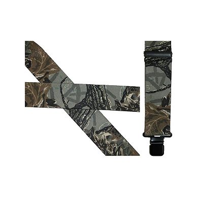 CTM Men's Elastic Clip-End 2 Inch Realtree Camo Suspenders