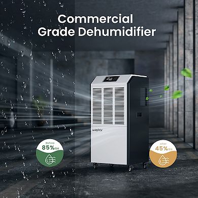 291 Pints Large Commercial Industrial Dehumidifier with Drain Hose Space up to 9000 Sq. Ft.