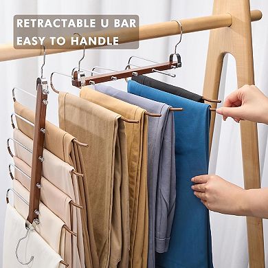 House Day Pants Hangers Space Saving, Wood Jean Hangers For Closet