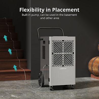 155 Pint Commercial Dehumidifier With Built-in Pump For Space Up To 8,000 Sq. Ft