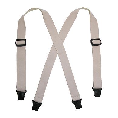 CTM Women's Elastic Undergarment TSA Compliant Clip End Suspenders
