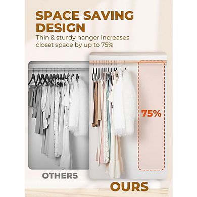 House Day Velvet Skirt Hangers 24 Pack, Velvet Hangers With Adjustable Clips