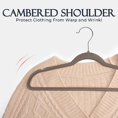 HOUSE DAY 17.5 Inch Velvet Hangers 60 Pack