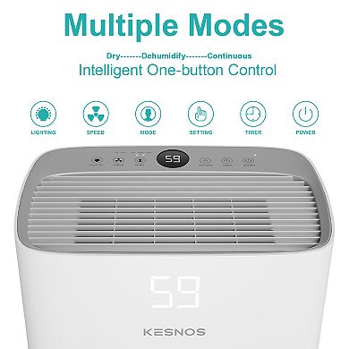 Kesnos 5,500 Sq. Ft Large Dehumidifier For Home With Drain Hose