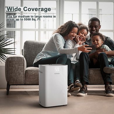 Kesnos 5,500 Sq. Ft Large Dehumidifier For Home With Drain Hose