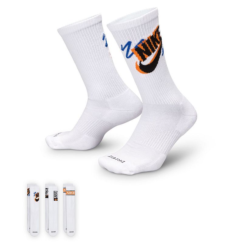 Women's Nike 3-Pack Crew Socks, Size: Medium, White