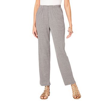 Roaman's Women's Plus Size Tall Plus Size Straight Leg Soft Knit Pull On Pant