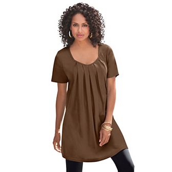 Roaman's Women's Plus Size Pleatneck Ultimate Tunic