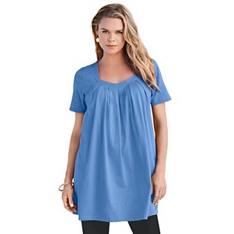 Roaman's Women's Plus Size Pleatneck Ultimate Tunic