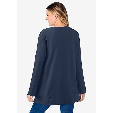 Woman Within Plus Size Sherpa Sweatshirt