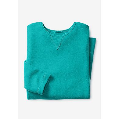 Woman Within Plus Size Crewneck Ultra Soft Sherpa Sweatshirt