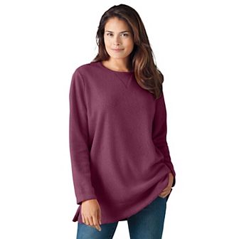 Woman Within Plus Size Sherpa Sweatshirt