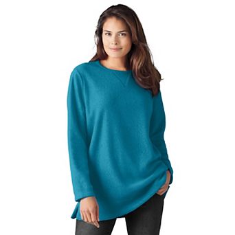 Woman Within Plus Size Sherpa Sweatshirt