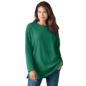 Woman Within Plus Size Sherpa Sweatshirt